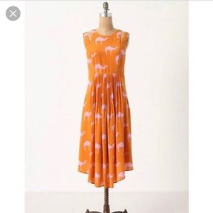 Charlotte Taylor / Anthropologie Silk Camel Dress